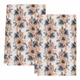 thumbnail image 2 of Orange Floral Kitchen Towels Set of 2, Abstract Watercolor Flower Leaf Plant Absorbent Dish Towels for Kitchen, Microfiber Hand Towel, Quick Drying Tea Towel for Cleaning Decorative Dishcloths, 2 of 7
