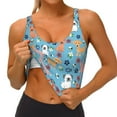 thumbnail image 4 of Lsque Cute Dog Printed Women'S Sports Bra, Compression, Moisture Wicking, High-Impact Sports Bra For Women,Supportive sports bra-XX-Large, 4 of 9