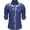 Blue, variant on Gunia Western Cowboy Shirts For Men Loose Personality Long Sleeved Casual Button Down Shirt Tops Men'S T-Shirts Black L