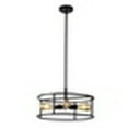 thumbnail image 2 of CHLOE Lighting RYKER Farmhouse 4 Light Black Drum Ceiling Pendant 18" Wide, 2 of 4