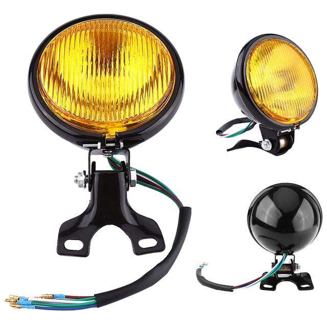 Faro Delantero de Motocicleta Superbrillante Con Lente Curvada correcta, Haz Alto y Bajo Para Choppers O Motocicletas Personalizadas, Fácil Instaláciano