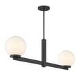 thumbnail image 6 of Meridian M100124MBK 2-Light Linear Chandelier in Matte Black, 6 of 7