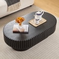 thumbnail image 6 of Tcbosik Oval Coffee Table, 43.7" Modern Cocktail Tea Table, Farmhouse Center Table for Living Room, Easy Assembly, Black, 6 of 8