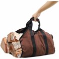 thumbnail image 4 of Bolsa de lona para leña para chimenea, Bolsa de almacenamiento para transporte de leña, Cestas para leña, Cestas para calefacción de leña, Lona sólida impermeable, Porta leña con asas para estufa de, 4 of 5