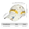 thumbnail image 5 of Kdxio Unisex Golf Icons And Golfer Pattern Baseball Cap Unisex Washed Classic Adjustable Hat, 5 of 5