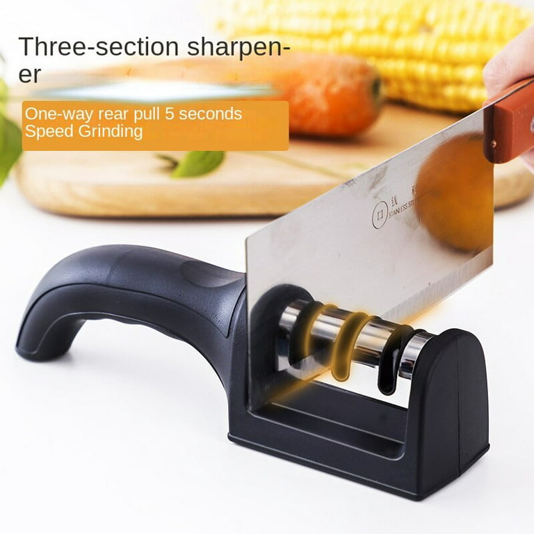 Knife Sharpener 3 Stages Kitchen Knife Sharpening Tool Quick Sharpening  Stone Professional Stainless Steel Chef Accessories Tool 