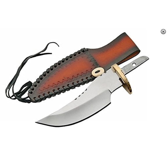 SZCO Supplies 6" Blade Blank with Leather Sheath