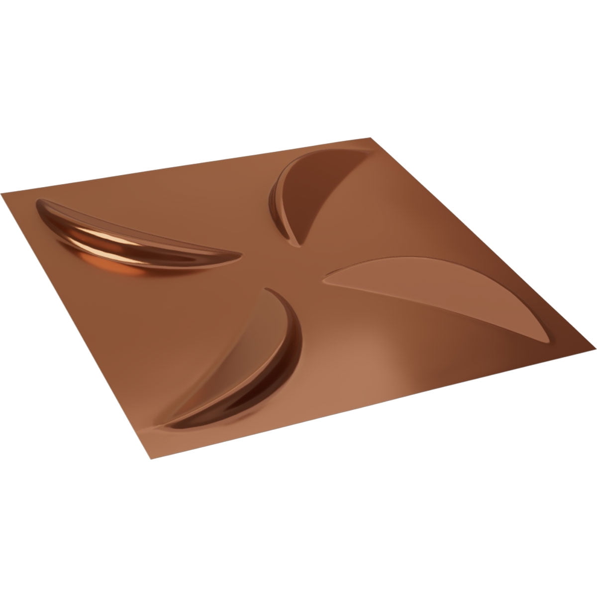 19 5/8"W x 19 5/8"H Pinwheel EnduraWall Decorative 3D Wall Panel, Bright Coat Copper (Covers 2.67 Sq. Ft.)