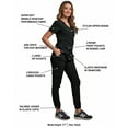 thumbnail image 3 of Green Town Scrubs for Women Scrub Set - Jogger Pant & Zipper Top, 6 Pockets, Easy Care Uniform, 3 of 7