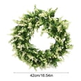 thumbnail image 3 of Artificial Eucalyptus Leaf Wreath - Realistic Greenery Decor for Door and Wall - Faux Plant Arrangement for Year-Round Home Decoration Without Maintenance, 3 of 6
