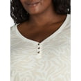 thumbnail image 5 of Terra & Sky Women's Plus Thermal Henley Top, Available in 1 and 2-Pack, Sizes 0X-5X, 5 of 6