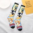 thumbnail image 6 of Saiise Bluey Funny Socks Men Women Boys Kids Adults Novelty Graphic Crew Tube Socks Crazy Design Casual Dress Socks for Sports,Running,Travel, 6 of 7