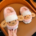 thumbnail image 2 of Otqutp Baby Dress Footwear Little/big Kids Boys Girls Sheep Print Plush Slippers Indoor Home Warm Baby Anti Slip Close Toe Open Ankles Shoes, 2 of 8