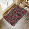 thumbnail image 4 of Non-Slip 17x30 Moroccan Trellis Area Rug - Washable Soft & Thin Vintage Accent Rug for Kitchen Bedroom Bathroom - Retro Taupe with Floral Medallion, 4 of 6