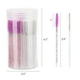 thumbnail image 2 of RAGUPEL 2026 New 100 Pcs Disposable Eyebrow Spoolies Brush for Eyelash Extensions, Lash Brushes with Container for Salon, Home, Travel (Purple, White), 2 of 7