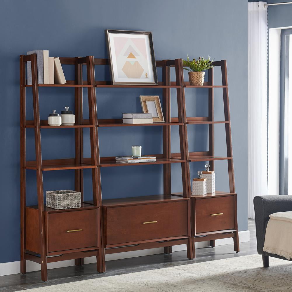 Crosley Furniture Landon 3-Piece Etagere Bookcase Set