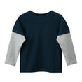 thumbnail image 5 of KYAIGUO Kids Toddler Fall Winter T-Shirt Undershirt for Boys,1-10Y Little Boys Tees Bottoms Baby Casual Long Sleeves Pullover Fake Two-Piece Shirt Clothing, 5 of 7