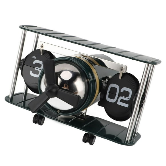 Flip Clock, Cool Airplane Design Flip Down Clock, Mechanical Retro Style Flip Desk Clock With Timing And Reminder Function, Auto Flip Clock For  School Hotel Coffee Shop