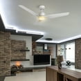 thumbnail image 2 of 48" 3-Blade Smart Ceiling Fan with LED Remote Reversible Silent DC Motor- White, 2 of 6