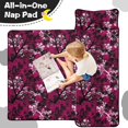 thumbnail image 4 of Camo and Twig Magenta Pattern Teens Toddler Nap Mat with Pillow, Sleeping Mat Bag for Preschool Daycare 50"x20", 4 of 6