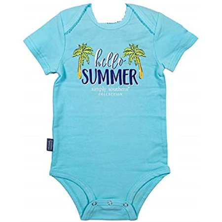 Simply Southern Summer Baby Crawler Short Sleeve Onesie- 0-6 Month
