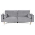 thumbnail image 3 of Sofá Cama Makora Merlak Gris Claro Velvet 3 Posiciones con Soft Foam Reclinable, 3 of 10