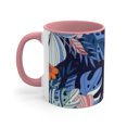 thumbnail image 3 of BeABetterHumanStore 11fl oz Pink Cool Floral Latte Ceramic Coffee Mugs Designer Cups Gift, 3 of 6