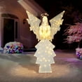 thumbnail image 2 of 60" Outdoor Lighted Angel with 140 Lights, Gold/White, 2 of 4
