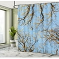 thumbnail image 5 of Ambesonne Nature Shower Curtain, Vibrant Sky with Trees, 69"Wx84"L, Blue Brown, 5 of 5