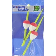 Comal Pear Spring Stick Fishing Bobbers, Red & White, 3-Pack
