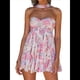 thumbnail image 2 of Vestido Mini Ajustado con Volantes, Estampado, Sin Mangas y Espalda Descubierta para Mujer. Colorido M, 2 of 9