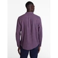 thumbnail image 3 of George Men's and Big Men's Slub Cotton Shirt with Long Sleeves, Sizes S-3XL, 3 of 5