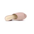 thumbnail image 4 of BLISSFUL STEP Outfit Women's Shoes Chunky Platform Open Toe Slides Block Heel Sandals Dust Pink 6, 4 of 7