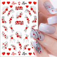 thumbnail image 3 of Calcomanías para uñas YUEJIMEIGUI, 6 hojas, 3D, San Valentín, 3 of 8