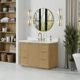 thumbnail image 3 of Cadiz 48" Single Bathroom Vanity in Washed Ash Grey w/Lightning White top&Mirror, 3 of 17
