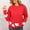 Red, variant on CheerKidz Women Casual Round Neck Printed Long Sleeve Pullover Sweater Soft Loose Fit Cozy Warm Fall Winter Knit Wear Fashionable Stylish Trendy Tops(Pink,XL)