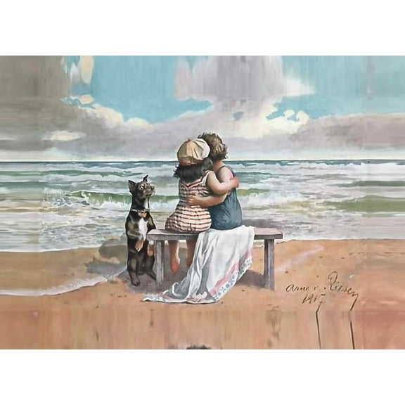 Friends On The Beach - CANVAS OR FINE PRINT WALL ART