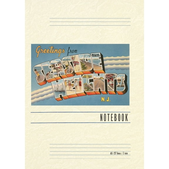 Vintage Lined Notebook Greetings from Seaside Heights, New Jersey, (Paperback)