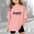 thumbnail image 2 of ibiyuan Girls T Shirts Size 12 Short Sleeve Tshirts Baby Girl Tops Toddler Girl Shirts 3t Round Neck Cute Graphic Basic Tees Loose Fit Kids Cotton Summer Top,110, 2 of 8