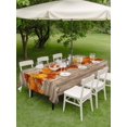 thumbnail image 3 of Outdoor Tablecloth with Umbrella Hole and Zipper, Fall Rectangle Table Cloth 60x102 Inch Waterproof Tablecloth, Thanksgiving Pumpkins Maple Leaf Vintage Picnic Table Cover for Patio Camping, 3 of 7