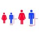 thumbnail image 3 of Etiqueta de la pared 3D Estereoscópica Acrílico Etiqueta de Inodoro Hombres Mujeres Patrón Decoración de Inodoro （12cm）, 3 of 5