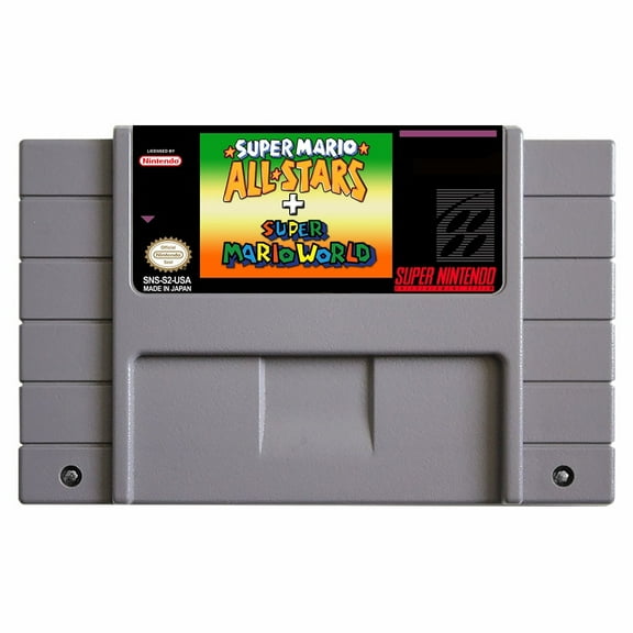 SNES Games Cartridge Svper Mario All-Stars   Svper Mario World