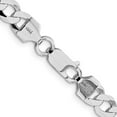 thumbnail image 4 of Diamond2Deal 925 Sterling Silver Rhodium-plated 6.8mm Flat Curb Chain Necklace for Men 20", 4 of 6