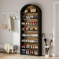 thumbnail image 4 of Tribesigns Shoe Storage Cabinet, 8-Tier Tall White Shoe Organizer Cabinet, Large Wooden Freestanding Shoe Rack for Closet Entryway (Black), 4 of 5