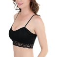 thumbnail image 3 of ToBeInStyle Women's Lightly Padded Lace Bralettes - Black - L, 3 of 5