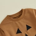 thumbnail image 3 of Toddler Baby Girl Boy Halloween Outfit Pumpkin Sweatshirt Long Sleeve Shirts Top and Pants Set Fall Winter Clothes, 3 of 8