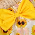 thumbnail image 5 of Gubotare Girl Baby Clothes Toddler Baby Girl Outfits Floral Summer Clothes Infant Spring Short Sleeve Shirt Tops Cute Shorts Set 6 9 12 18 24 Months 2T 3T 4T 5T (Yellow,6-7 Years), 5 of 7