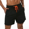 thumbnail image 1 of Men's Swim Trunks Quick Dry Beach Shorts with Pockets (Black), 1 of 7