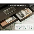 thumbnail image 6 of Computer Desk with 4 Drawers, 48 Inch Office Desk with Printer Shelf & Built-in Power Outlet, Work Desk with Monitor Shelf for Home Small Spaces, Black, 6 of 16