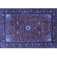 thumbnail image 1 of Ahgly Company Machine Washable Indoor Rectangle Medallion Blue Traditional Area Rugs, 6' x 9', 1 of 4